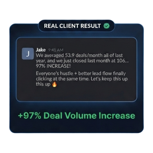 Jake: +97% deal volume increase